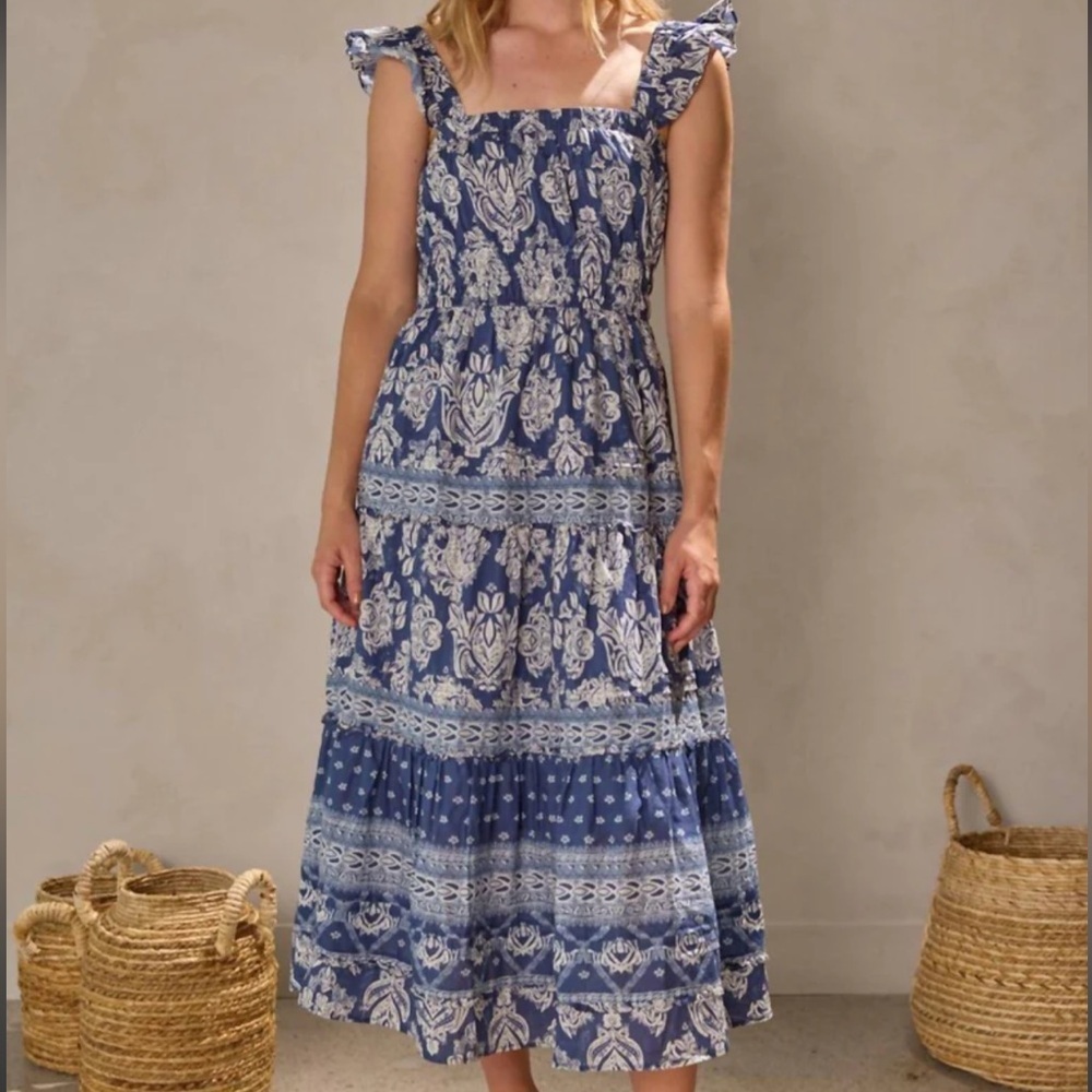 MELISSA NEPTON Demi Maxi Dress In Navy
